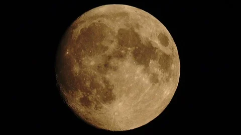 Disk of the moon in the night sky. Stock Footage 94754921