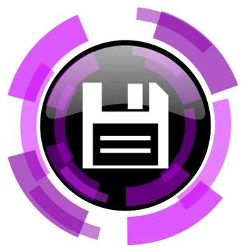 Disk pink violet modern design vector web and smartphone icon. Round button i Illustrazione stock