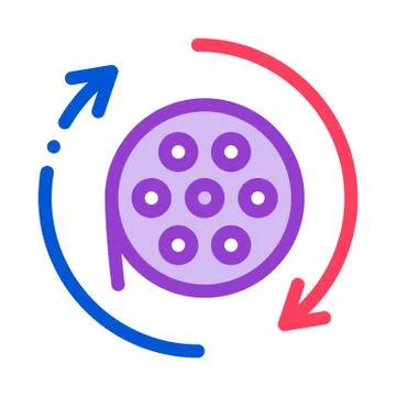 Disk scroll icon vector outline illustration Illustrazione stock