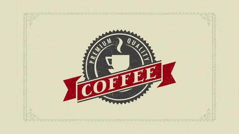 Disk shape for a high quality cafe product with aged refined offset over a Vidéo 128703279