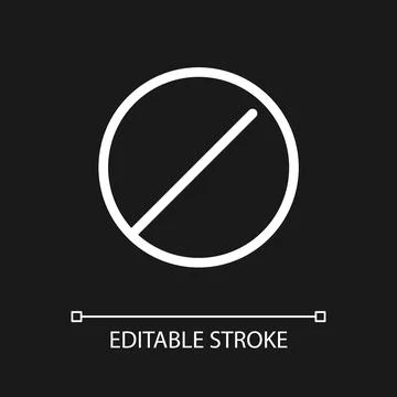 Disk shaped tablet pixel perfect white linear ui icon for dark theme Stock Illustration