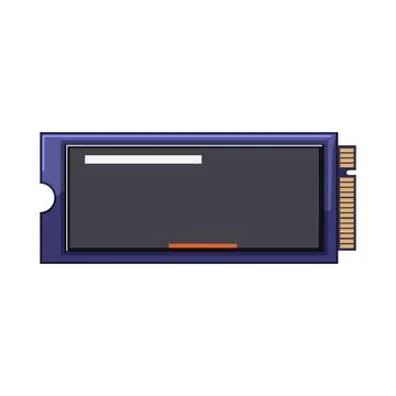 Disk ssd storage cartoon vector illustration イラスト素材