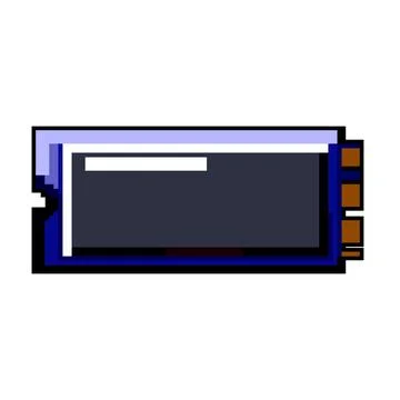 Disk ssd storage game pixel art vector illustration Illustrazione stock