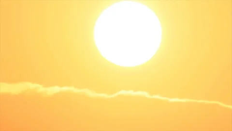 Disk of sun sunken in clouds Stock Footage 150515002