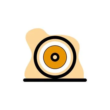 Disk Vector Icon Conceptual Design Illustration Stock Illustration