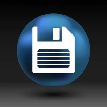 Disk vector old icon floppy save record media sign Stock Illustration