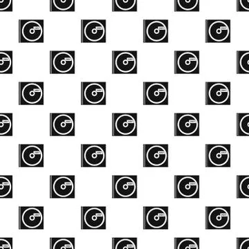 Disk with virus pattern, simple style Stock Illustration