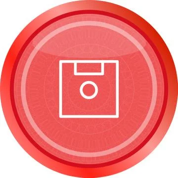 Disk web button (icon) isolated on white Stock Illustration