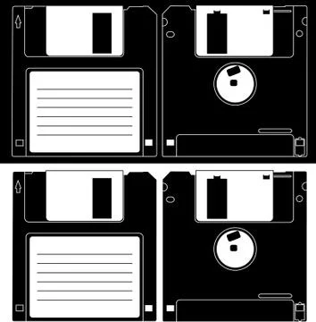 Diskette of 3.5 inches. Stock Illustration