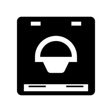 Diskette black vector icon on white background Stock Illustration