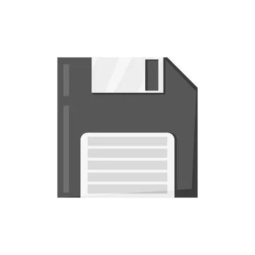 Diskette, flexible magnetic disk in flat style Stock Illustration