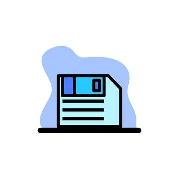 Diskette Icon Conceptual Vector Design Illustration Stock Illustration