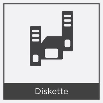 Diskette icon isolated on white background Free Stock Illustration