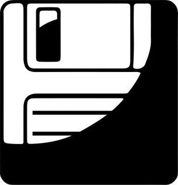 Diskette icon isolated on white background Stock Illustration