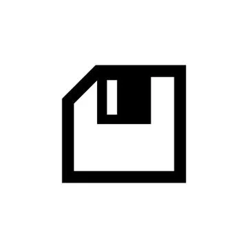 Diskette icon. vector illustration black on white background Illustrazione stock