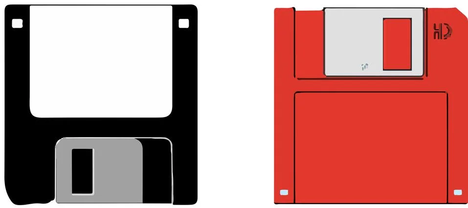 Diskette icon on white background Stock Illustration