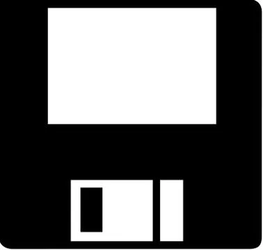 Diskette icon on white background Stock Illustration