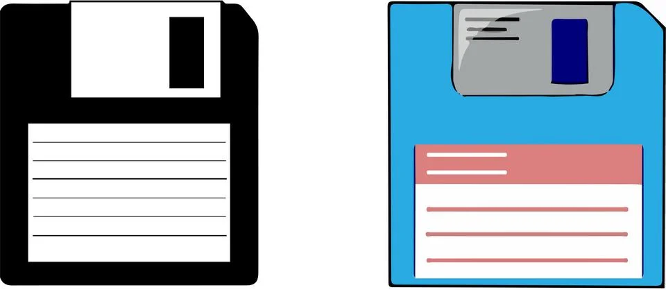 Diskette icon on white background Stock Illustration