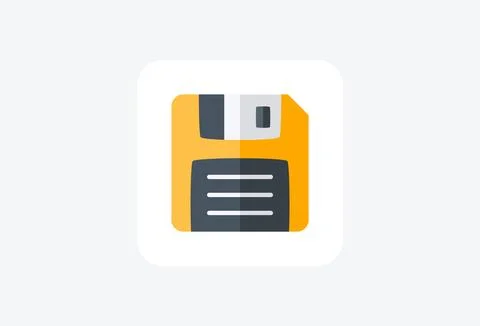 Diskette, multimedia,  fully editable vector flat icon Stock Illustration