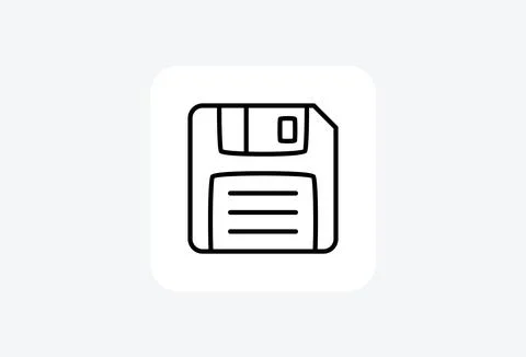Diskette, multimedia,  fully editable vector flat icon Stock Illustration