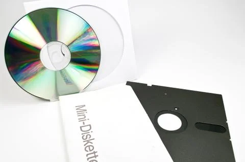 Diskette und CD-Rom Stock Photos
