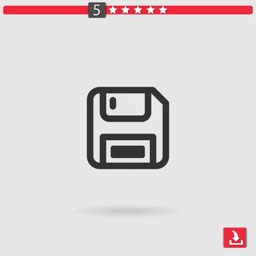 Diskette vector icon Stock Illustration