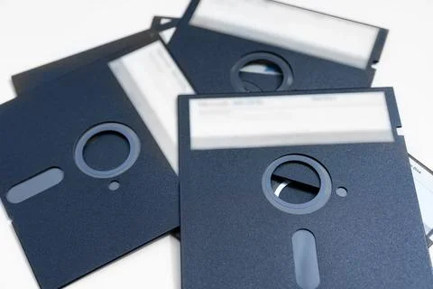 Diskettes from a computer 5.25 inches Fotos Stock