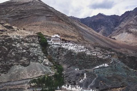 Diskit Gompa is a centuries-old Buddhist monastery located in the Nubra Val.. Stock Photos