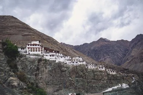 Diskit Gompa is a centuries-old Buddhist monastery located in the Nubra Val.. Stock Photos