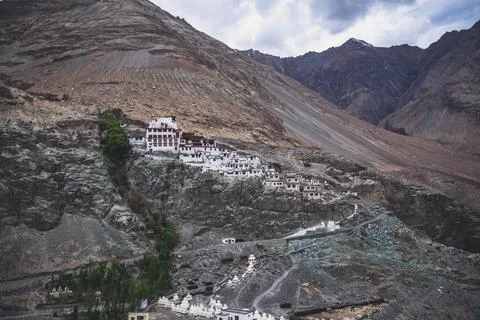 Diskit Gompa is a centuries-old Buddhist monastery located in the Nubra Val.. Stock Photos