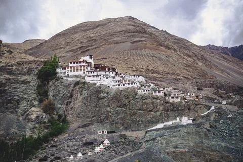 Diskit Gompa is a centuries-old Buddhist monastery located in the Nubra Val.. Foto stock