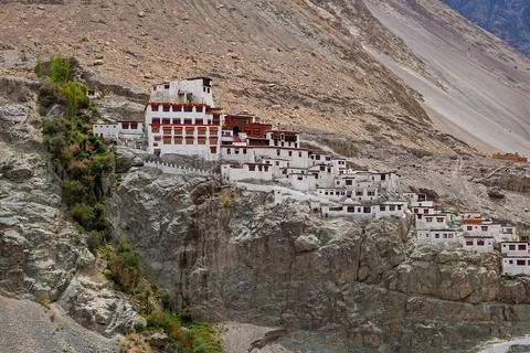 Diskit Gompa is a centuries-old Buddhist monastery located in the Nubra Val.. Stock Photos