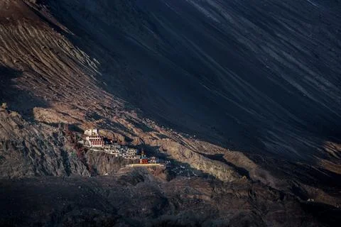 Diskit Gompa is a centuries-old Buddhist monastery located in the Nubra Val.. Stock Photos