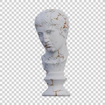 Diskoforos  statue, 3d renders, isolated, perfect for your design Stock Illustration