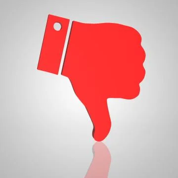 Dislike 3d negative symbol Stock Illustration