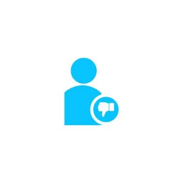 Dislike avatar icon flat Stock Illustration
