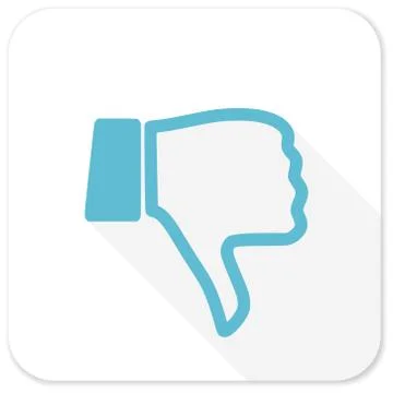 Dislike blue flat icon Stock Illustration