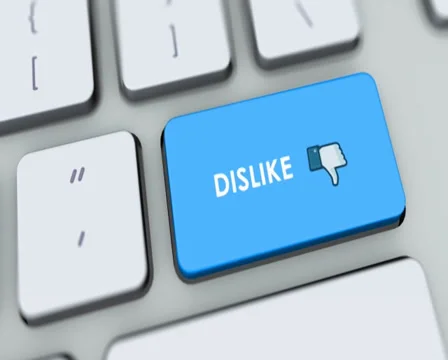 Dislike button on computer keyboard. Key is pressed, click for HD Stock Footage 35647836