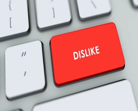 Dislike button on computer keyboard. Key is pressed, click for HD Stock Footage 35647852
