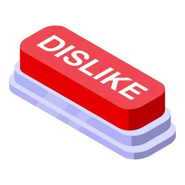 Dislike button icon, isometric style Stock Illustration