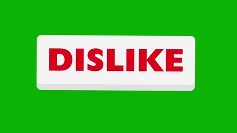 Dislike Button With Thumbs Down On Green Screen Background. Stock Footage 256642629