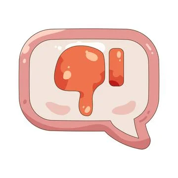 Dislike chat bubble Иллюстрация