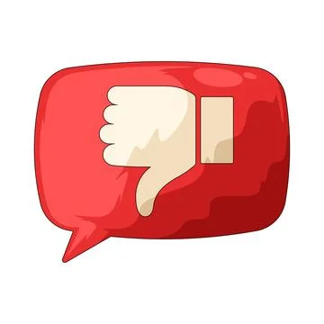 Dislike chat bubble illustration Stock Illustration