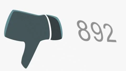 Dislike Counter Online Popularity Concept Stock Illustration