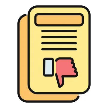 Dislike document showing negative feedback and rejection Illustrazione stock