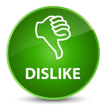 Dislike elegant green round button Stock Illustration