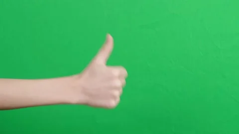 Like dislike gestures. Hand showing thumbs up, like, ok sign and change to Stock Footage 166226580