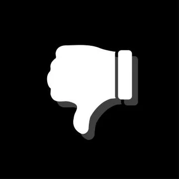 Dislike, Hand Thumb Down icon flat Illustrazione stock