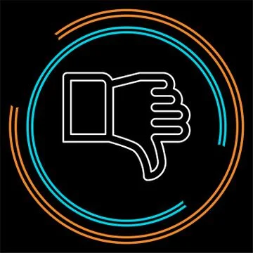 Dislike hand thumb down illustration Stock Illustration