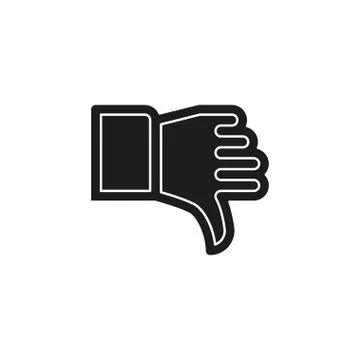 Dislike hand thumb down illustration vector symbol sign gesture Stock Illustration